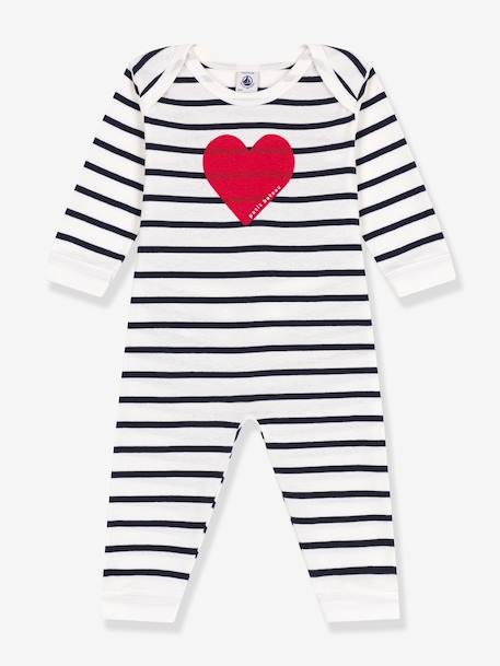 Pyjama cœur Petit Bateau écru - vertbaudet enfant 