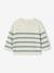 Pull bébé rayé en tricot caramel+marine+vert sauge - vertbaudet enfant 