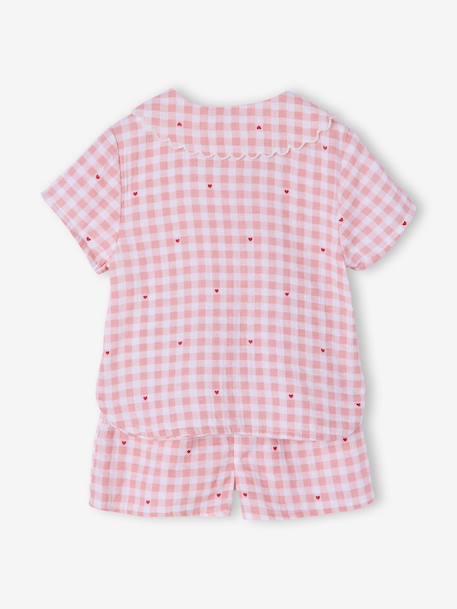 Pyjama 2 pièces fille Capsule mère-fille rose poudré - vertbaudet enfant 