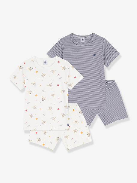 Garçon-Lot 2 pyjashorts coton Petit Bateau