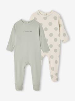 -Lot 2 pyjama bébé ouverture dos