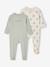 Lot 2 pyjama bébé ouverture dos vert sauge - vertbaudet enfant 