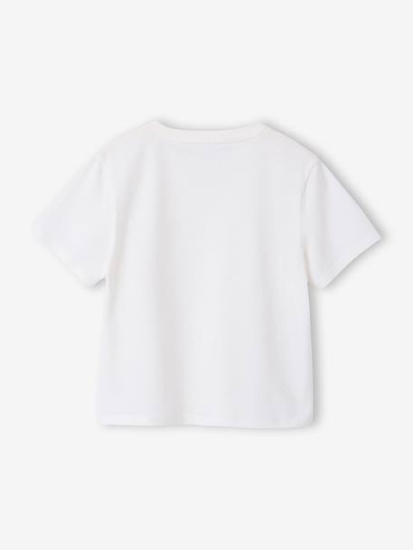 Set van 3 effen t-shirts voor meisjes écru+lichtroze - vertbaudet enfant 