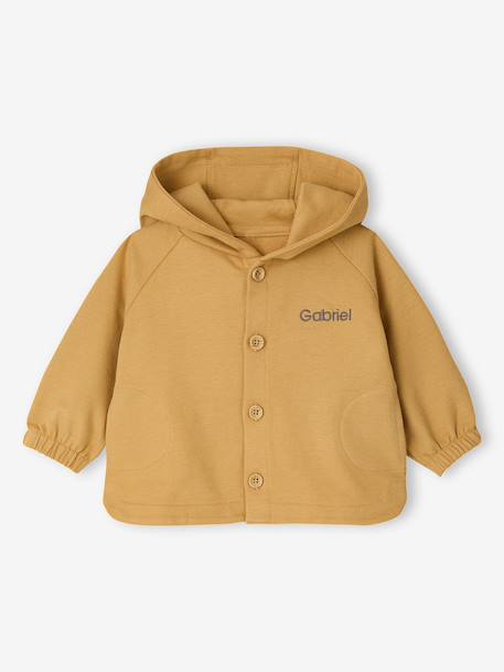 Gilet capuche bébé personnalisable jaune - vertbaudet enfant 