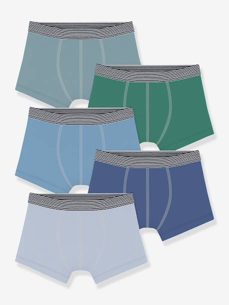 Garçon-Lot 5 boxers uni Petit Bateau