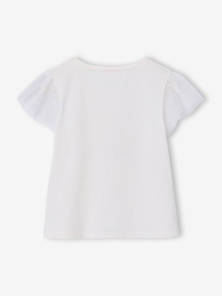 Tee-shirt manches courtes fleuri blanc - vertbaudet enfant 
