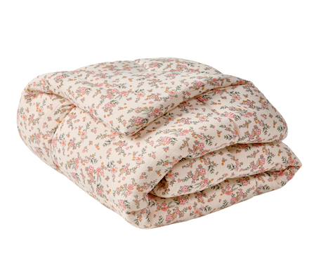 Vloermatras / Parkbodem hydrofiel katoen BLOEMEN wit, bedrukt - vertbaudet enfant 