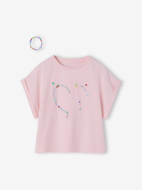 Lot 2 T-shirts et 2 bracelets meilleures amies lilas - vertbaudet enfant 