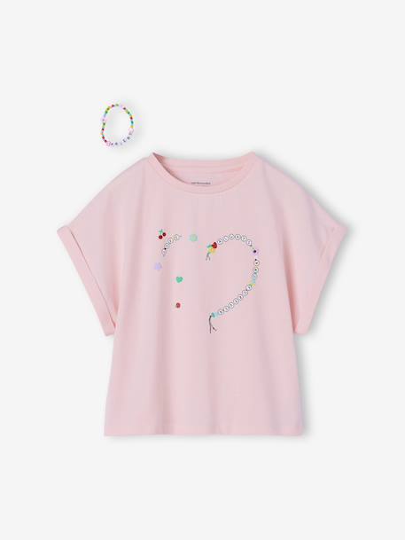 Set T-shirt en armbanden beste vrienden lila - vertbaudet enfant 