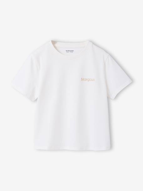 Set van 3 effen t-shirts voor meisjes écru+lichtroze - vertbaudet enfant 