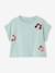 T-shirt fille motifs sequins écru+lilas+vert d'eau - vertbaudet enfant 
