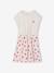 Robe fille effet 2 en 1 blanc imprimé+écru+vanille - vertbaudet enfant 