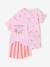 Lot 2 pyjashorts manches courtes fille rose - vertbaudet enfant 