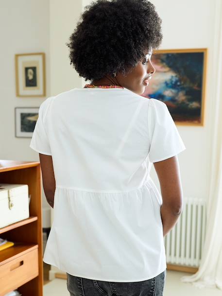 Zwangerschaps- en borstvoedingsblouse wit - vertbaudet enfant 