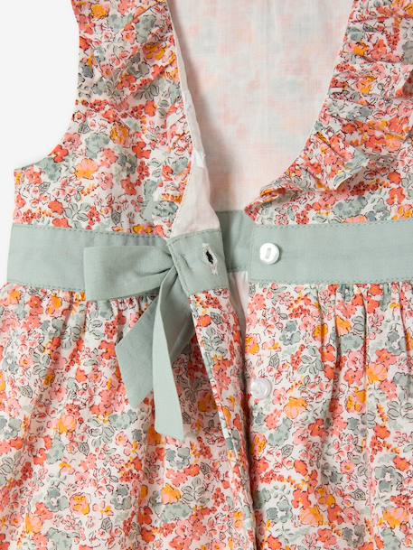 Jurk voor babymeisjes met strik en opening aan de achterkant meerkleurig - vertbaudet enfant 