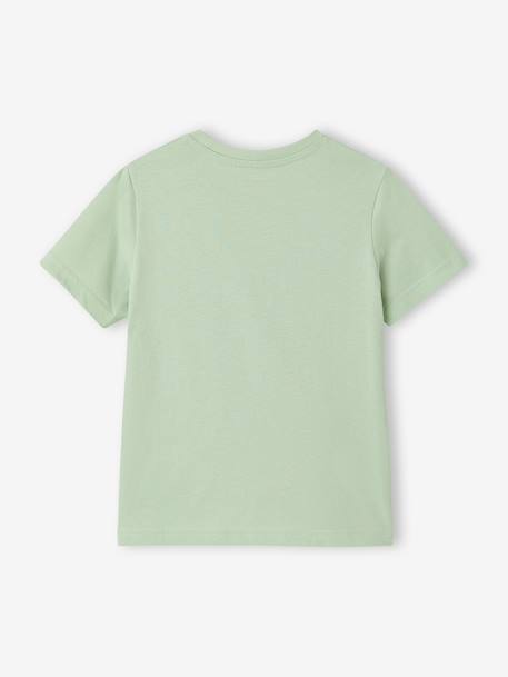 Set van 3 T-shirt met korte mouwen amandelgroen+marineblauw+pecannoot+saliegroen - vertbaudet enfant 