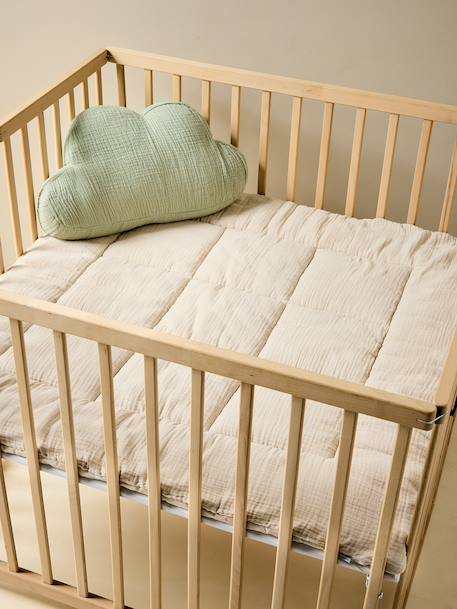 Tapis de sol / Fond de parc uni gaze et percale de coton indigo+ocre+olive+taupe+terracotta+vanille - vertbaudet enfant 