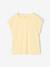 Effen Basics meisjesshirt met korte mouwen blauwgroen+ecru+lichtgeel+snoepjesroze - vertbaudet enfant 