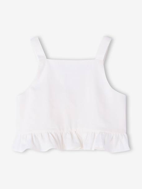 Ensemble pantalon haut bretelles blanc - vertbaudet enfant 