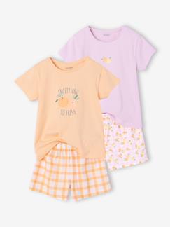 -Lot de 2 pyjashorts fille en coton
