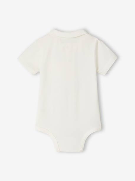 Lot de 2 bodies bébé naissance ouverture polo bleu ciel+écru - vertbaudet enfant 