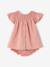 Jurk en bloomer baby meisjes katoen rouge - vertbaudet enfant 