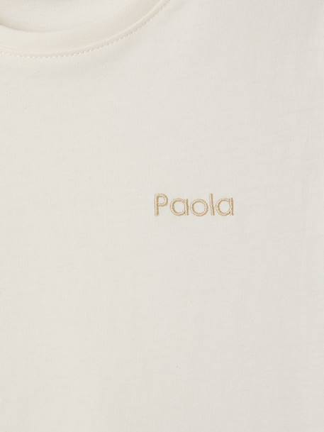 Set van 3 effen t-shirts voor meisjes écru+lichtroze - vertbaudet enfant 