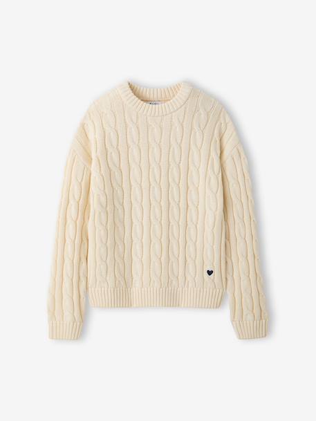 Pull torsadé fille Jonen vanille - vertbaudet enfant 