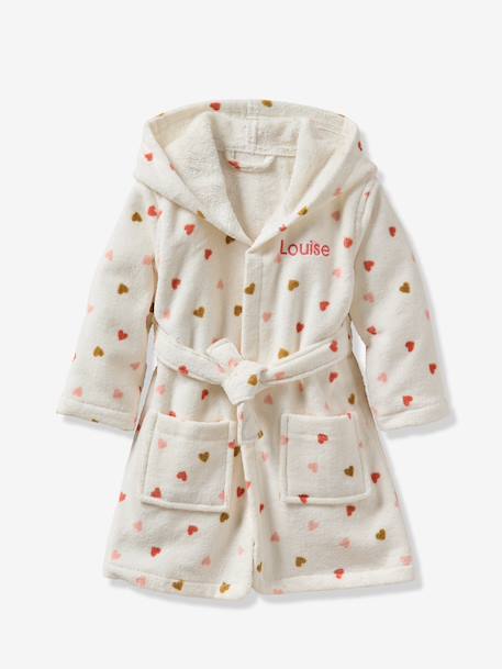 Badjas baby HART, met gerecycled katoen wit, bedrukt - vertbaudet enfant 
