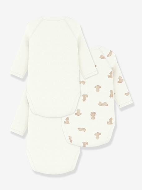 Set van 3 gekruiste body's baby PETIT BATEAU wit - vertbaudet enfant 