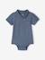 Lot de 2 bodies bébé naissance ouverture polo bleu ciel+écru - vertbaudet enfant 