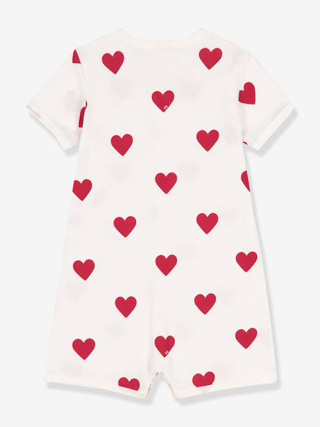 Combicourt bébé coton coeurs blanc - vertbaudet enfant 
