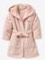 Peignoir enfant LAPIN coton recyclé personnalisable rose poudré - vertbaudet enfant 