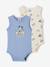 Lot de 2 bodies bébé garçon sans manches bleu jean - vertbaudet enfant 