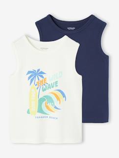 Garçon-T-shirt, polo, sous-pull-T-shirt-Lot de 2 débardeurs garçon 