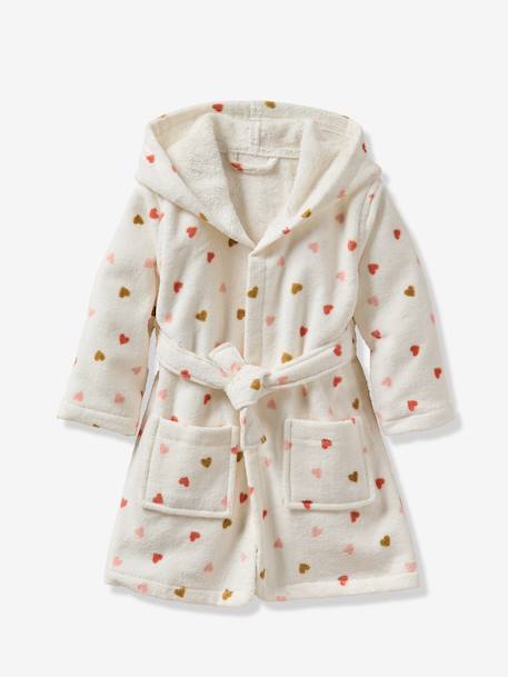 Badjas baby HART, met gerecycled katoen wit, bedrukt - vertbaudet enfant 
