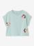 T-shirt fille motifs sequins écru+lilas+vert d'eau - vertbaudet enfant 