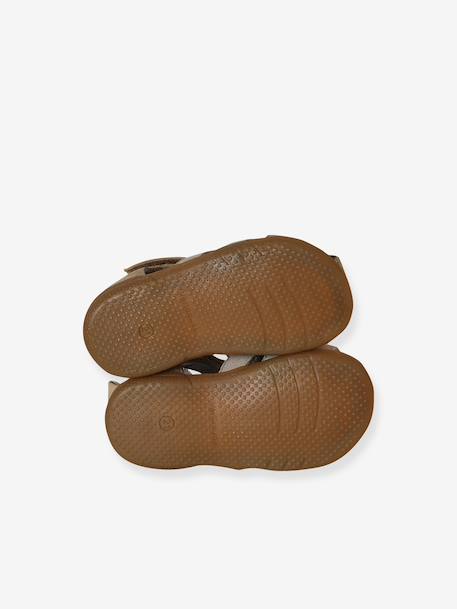 Chaussures premiers pas bébé scratchs lot beige+marine+marron - vertbaudet enfant 