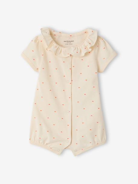 Lot 2 combishort bébé fille coton bio écru - vertbaudet enfant 