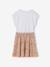 Robe fille effet 2 en 1 blanc imprimé+écru+vanille - vertbaudet enfant 