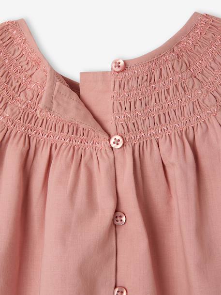 Jurk en bloomer baby meisjes katoen rouge - vertbaudet enfant 