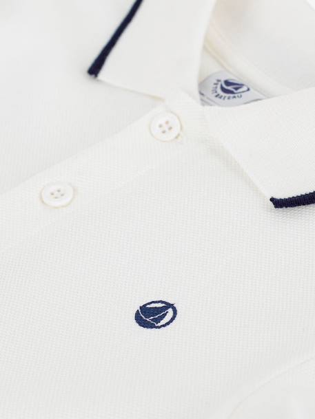 Polo enfant manches courtes Petit Bateau blanc - vertbaudet enfant 