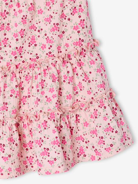 Jupe short fille en jersey écru+rose pâle - vertbaudet enfant 