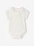 Lot de 2 bodies bébé naissance col fantaisie manches courtes corail+vert sauge - vertbaudet enfant 