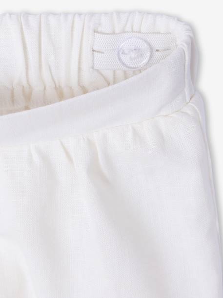 Ensemble pantalon haut bretelles blanc - vertbaudet enfant 