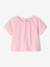 T-shirt manches courtes brodé rose pâle - vertbaudet enfant 
