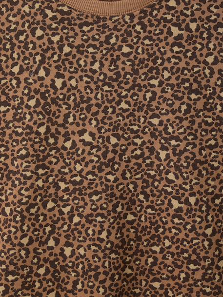 Sweat coupe large marine+marron+vanille - vertbaudet enfant 