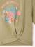 T-shirt manches courtes fille écru+kaki - vertbaudet enfant 