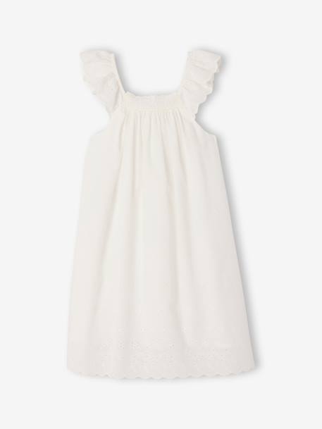 Fille-Robe évasée coton broderie