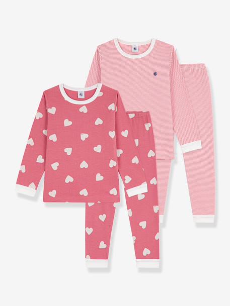 Set van 2 pyjama's katoen PETIT BATEAU wit - vertbaudet enfant 